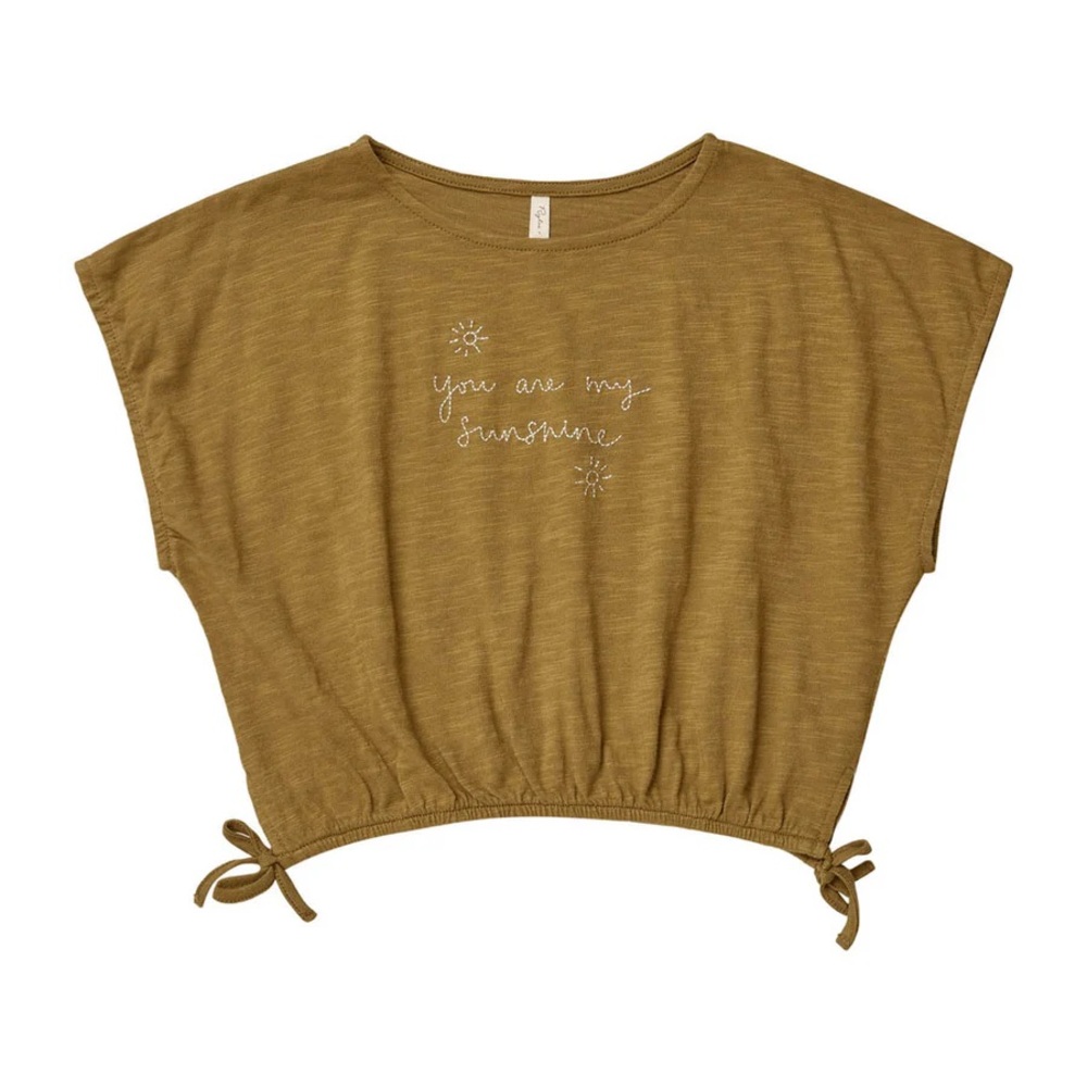 Rylee and Cru Sunshine Cropped Cinch Tee nwt 4/5t